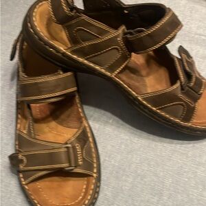 Highland Creek Men's Casual Brown Leather Sandals